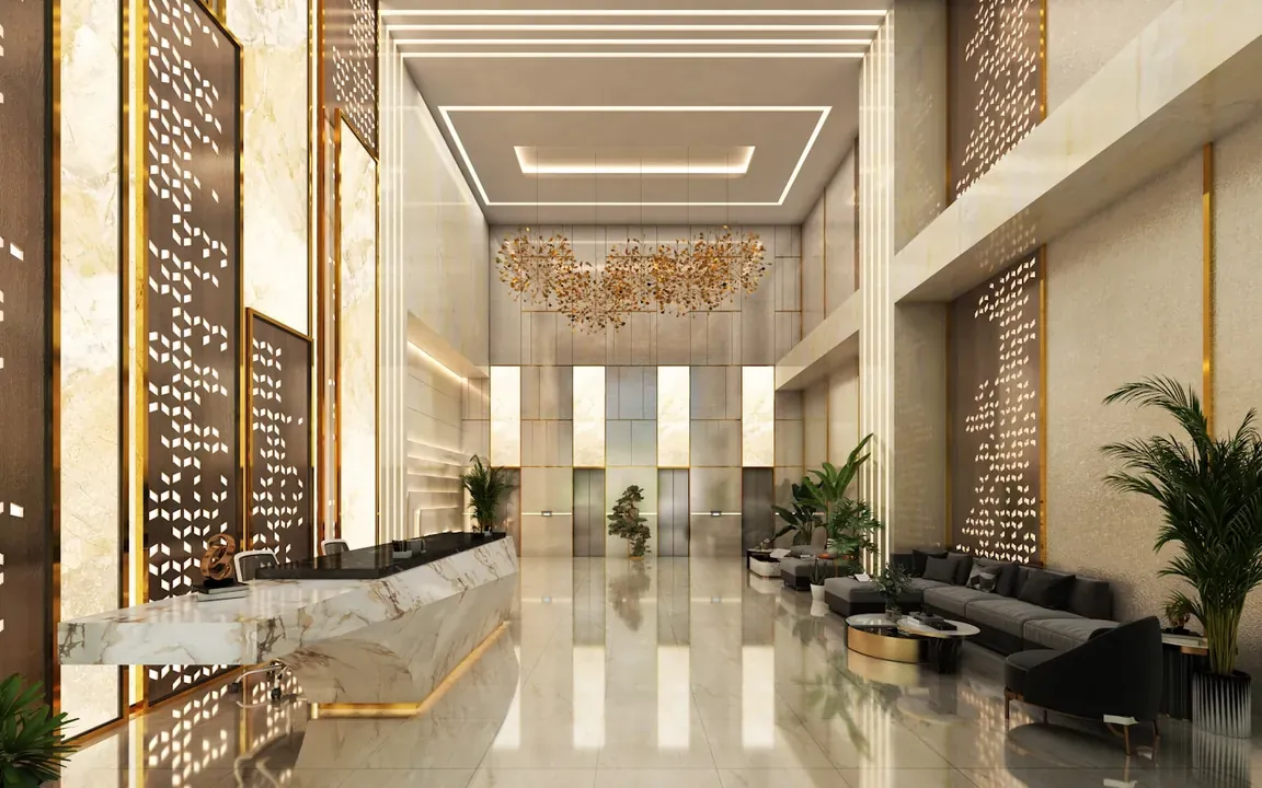 Recepción de un hotel moderno