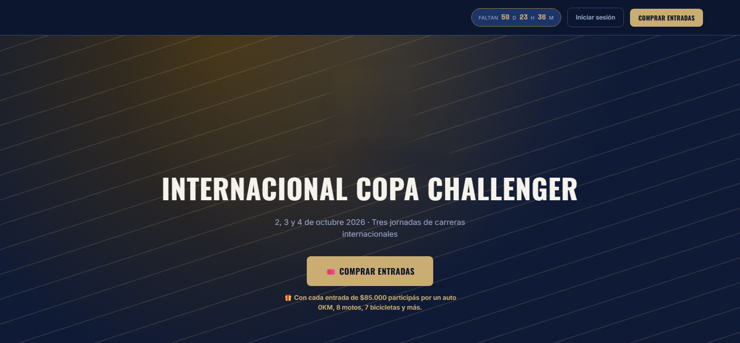 Captura real de TurfOS en producción